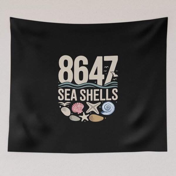 Item preview, 8647 Sea Shells – Retro Coastal Beach Aesthetic Minimalist Ocean Design designed and sold by ZyziowskyArt.