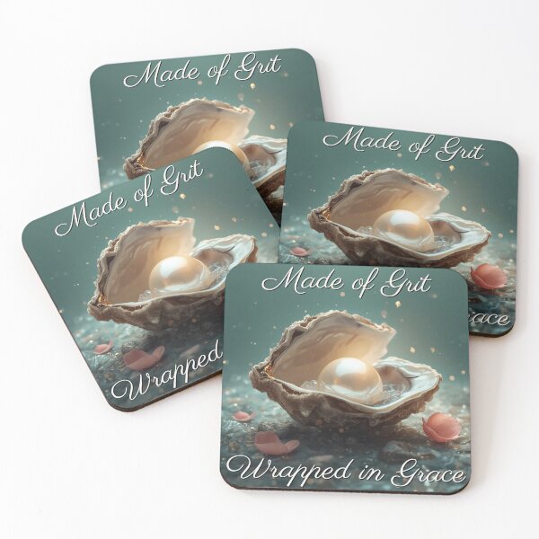 Item preview, Made of Grit, Wrapped in Grace – Pearl & Oyster Inspirational Art designed and sold by QuietlyBecoming.