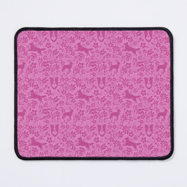 Item preview, Border Collie Floral Silhouette Pattern | Elegant Herding Dog Design in Pink designed and sold by WildLakePatterns.