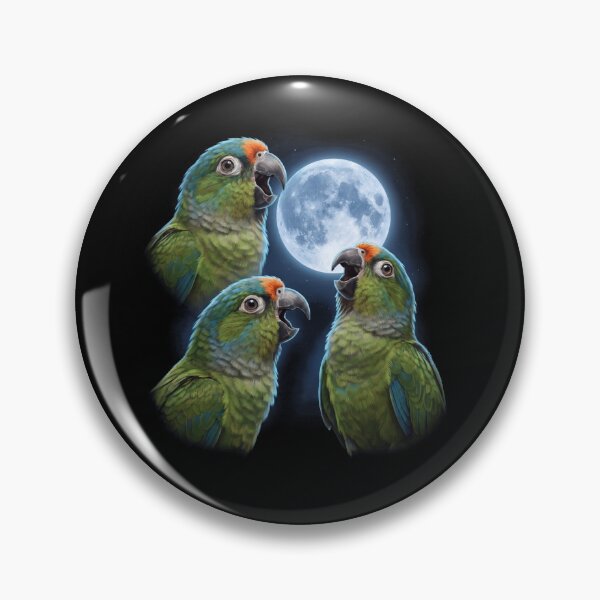 Item preview, Peach Fronted Conure Howling Moon Art Parrot Lover designed and sold by TerryConnells.