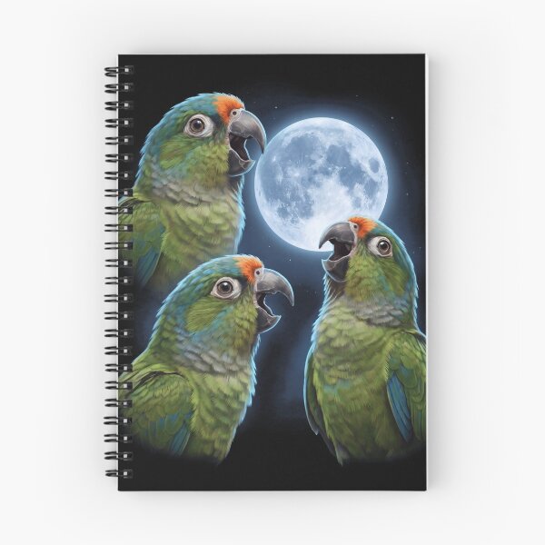 Item preview, Peach Fronted Conure Howling Moon Art Parrot Lover designed and sold by TerryConnells.