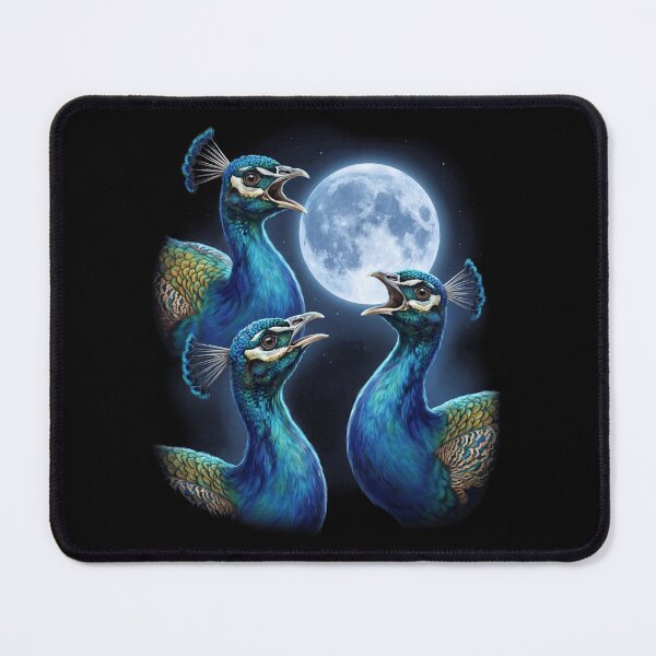 Item preview, Peacock Howling Moon Art Bird Lover Birding designed and sold by TerryConnells.