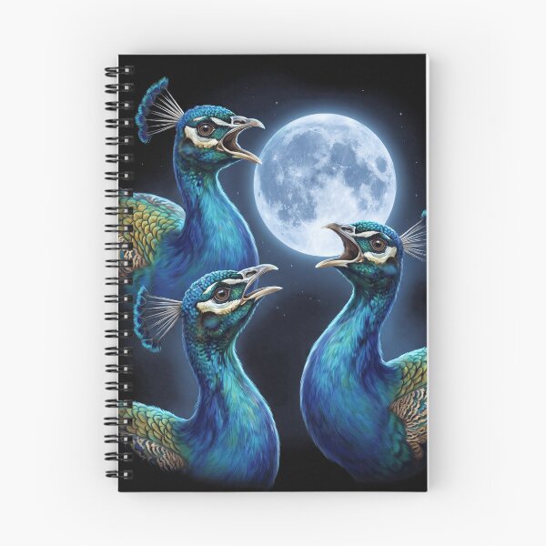 Item preview, Peacock Howling Moon Art Bird Lover Birding designed and sold by TerryConnells.