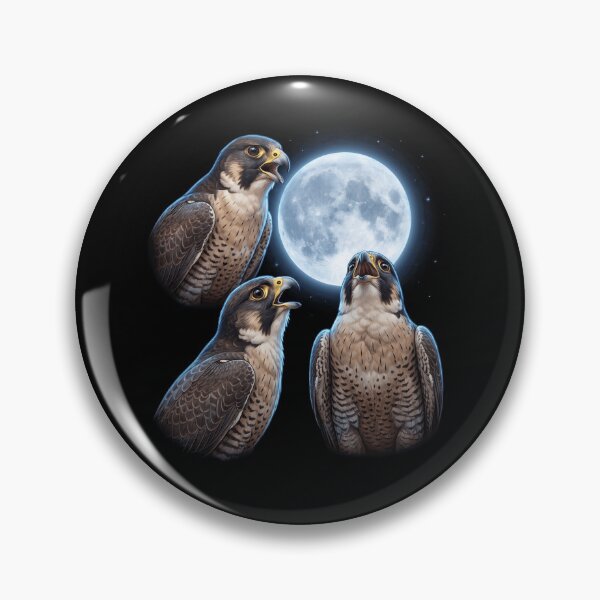 Item preview, Peregrine Falcon Howling Moon Art Bird Lover Birding designed and sold by TerryConnells.