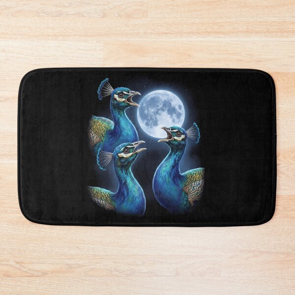 Item preview, Peacock Howling Moon Art Bird Lover Birding designed and sold by TerryConnells.