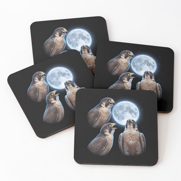 Item preview, Peregrine Falcon Howling Moon Art Bird Lover Birding designed and sold by TerryConnells.