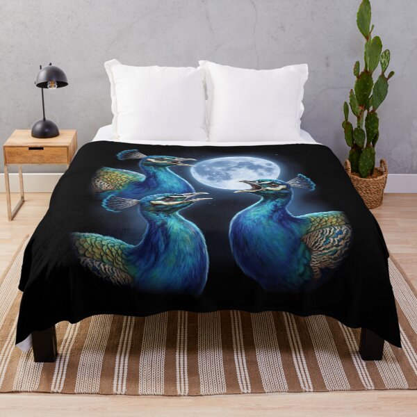 Item preview, Peacock Howling Moon Art Bird Lover Birding designed and sold by TerryConnells.