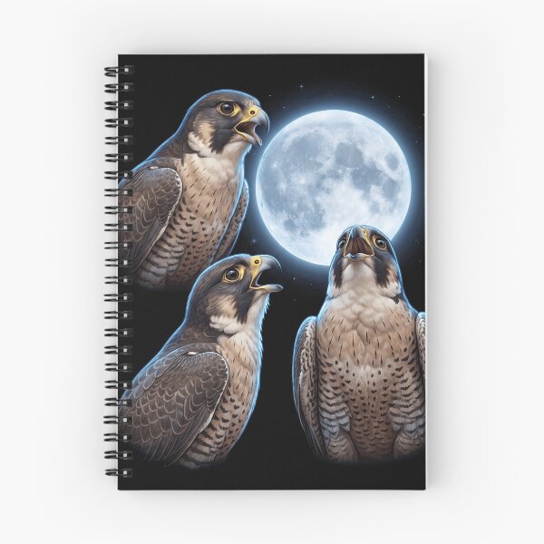 Item preview, Peregrine Falcon Howling Moon Art Bird Lover Birding designed and sold by TerryConnells.