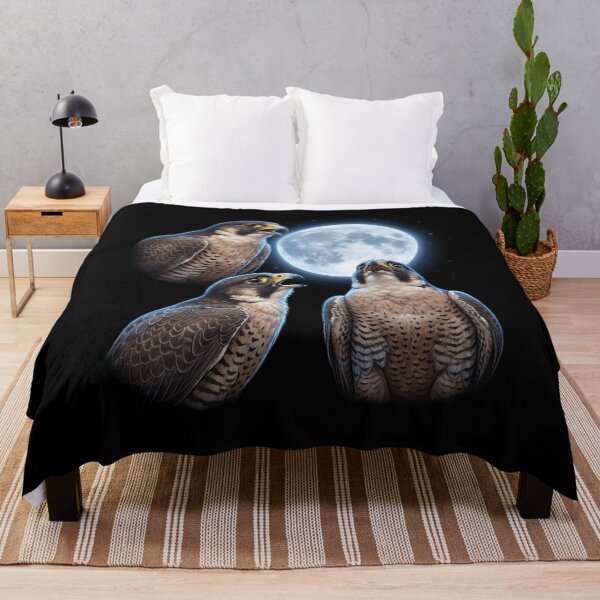 Item preview, Peregrine Falcon Howling Moon Art Bird Lover Birding designed and sold by TerryConnells.