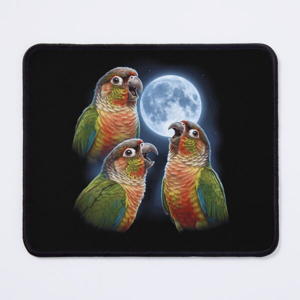 Item preview, Pineapple Green Cheeked Conure Howling Moon Art Parrot Lover designed and sold by TerryConnells.