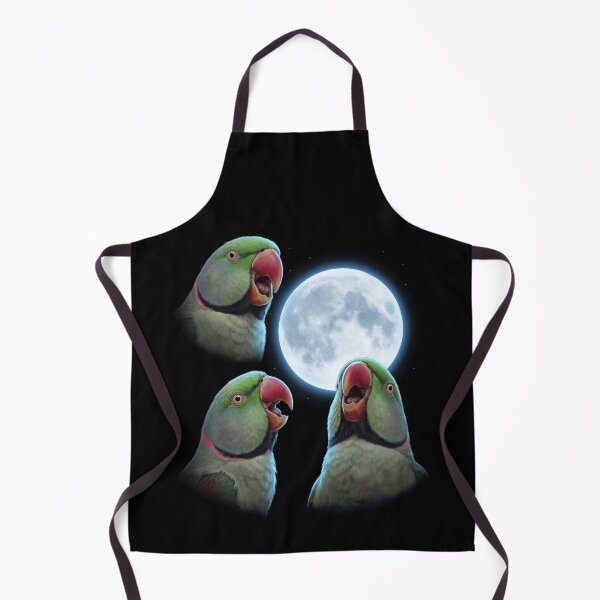 Artikelvorschau, Psittacula Alexandri Howling Moon Art Papageienliebhaber entworfen und verkauft von TerryConnells.