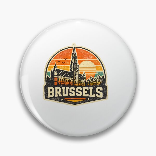 Item preview, Brussels Belgium Retro Travel Souvenir designed and sold by Imaginarium of Chaos falcon88 .