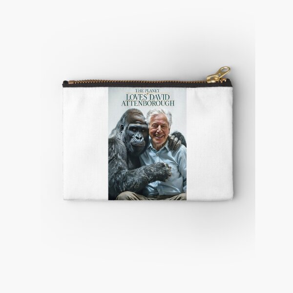 Item preview, David Attenborough hugging a gorilla. designed and sold by lucyinspace.