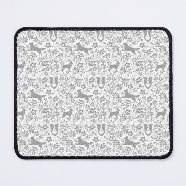 Item preview, Border Collie Floral Silhouette Pattern | Elegant Herding Dog Design in Grey designed and sold by WildLakePatterns.