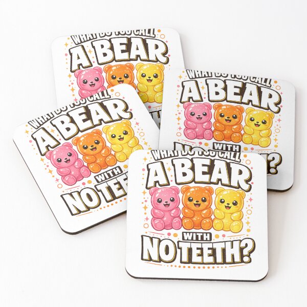 Item preview, What Do You Call A Bear With No Teeth? Funny Gummy Bear Kids designed and sold by Maravillio.