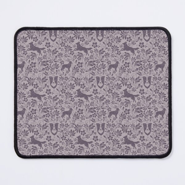 Item preview, Border Collie Floral Silhouette Pattern | Elegant Herding Dog Design in Purple designed and sold by WildLakePatterns.