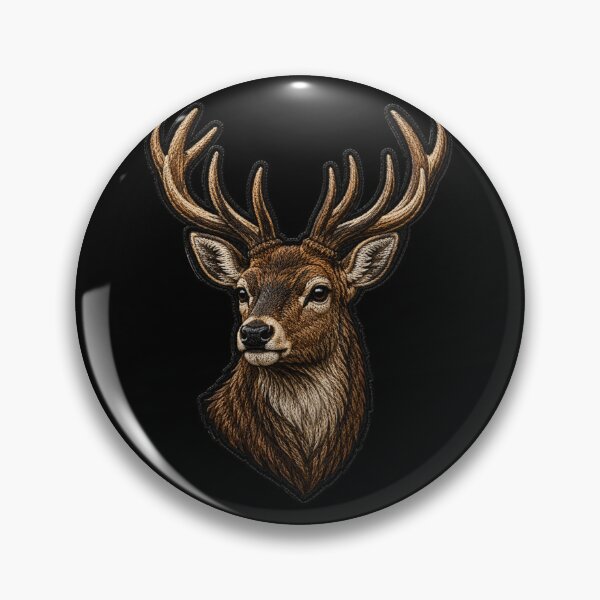 Item preview, Premium Stag Deer Embroidery Patch | Luxury Antler Satin Stitch Design designed and sold by ColorSplash123.