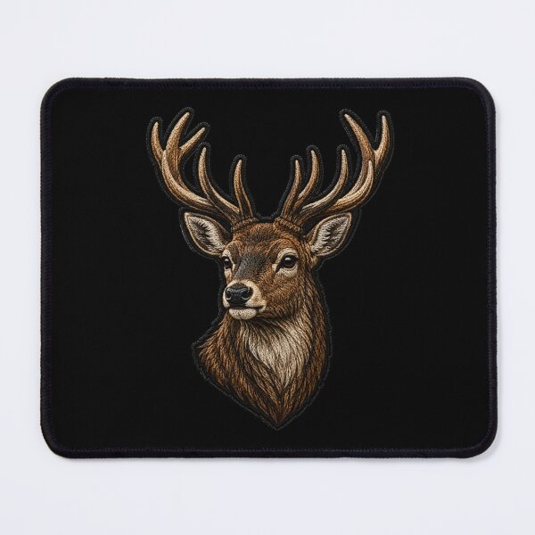 Item preview, Premium Stag Deer Embroidery Patch | Luxury Antler Satin Stitch Design designed and sold by ColorSplash123.
