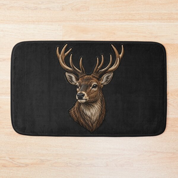 Item preview, Premium Stag Deer Embroidery Patch | Luxury Antler Satin Stitch Design designed and sold by ColorSplash123.