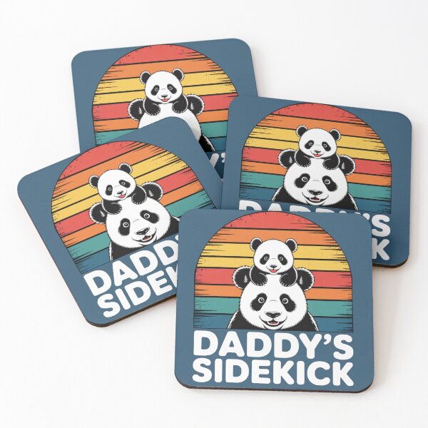 Item preview, Daddy’s Sidekick Panda Shirt – Cute Retro Panda Family Design designed and sold by Biedroneczka.