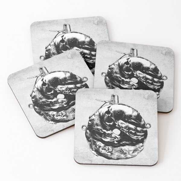 Item preview, 17th Century Powder Flask Baroque Hunting Scene designed and sold by Ghoul Enterprises.