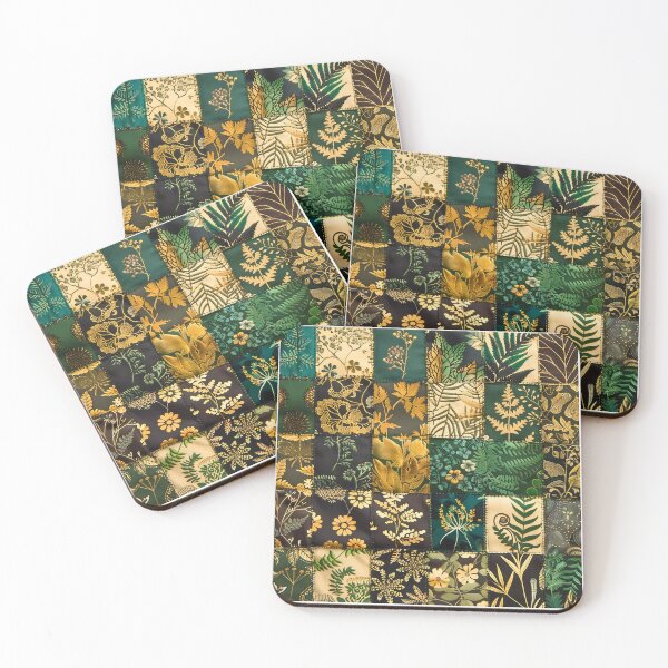 Item preview, ✨Vintage Botanical Patchwork Nature Pattern✨ designed and sold by CheersTOGETHER.