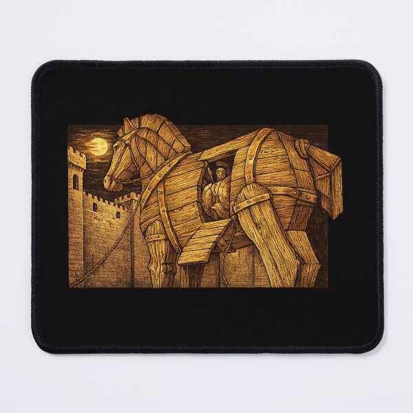 Item preview, Trojan Horse Ancient Greek Art - Mythology History Wall Art Print designed and sold by Cust-tshirts.