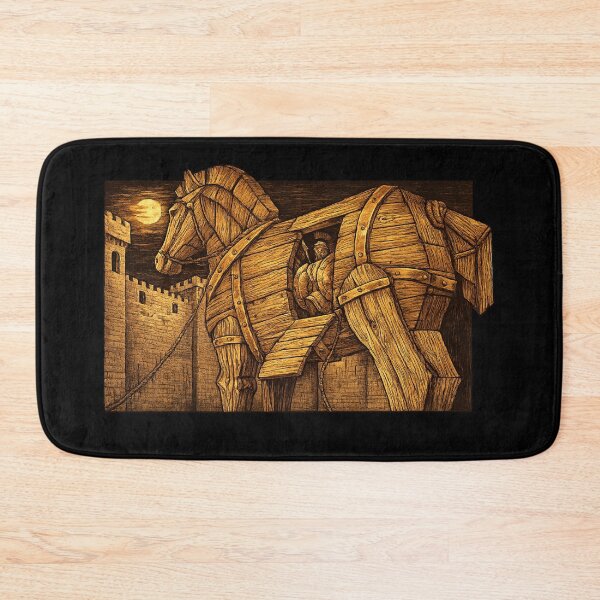 Item preview, Trojan Horse Ancient Greek Art - Mythology History Wall Art Print designed and sold by Cust-tshirts.