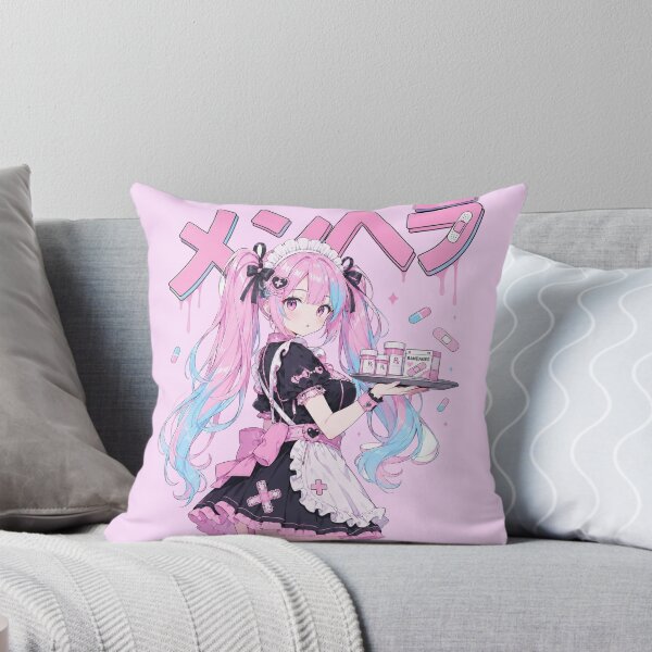 Item preview, Menhera Maid Anime Girl Pastel Gothic Streetwear Art designed and sold by HeyChickasClubX.