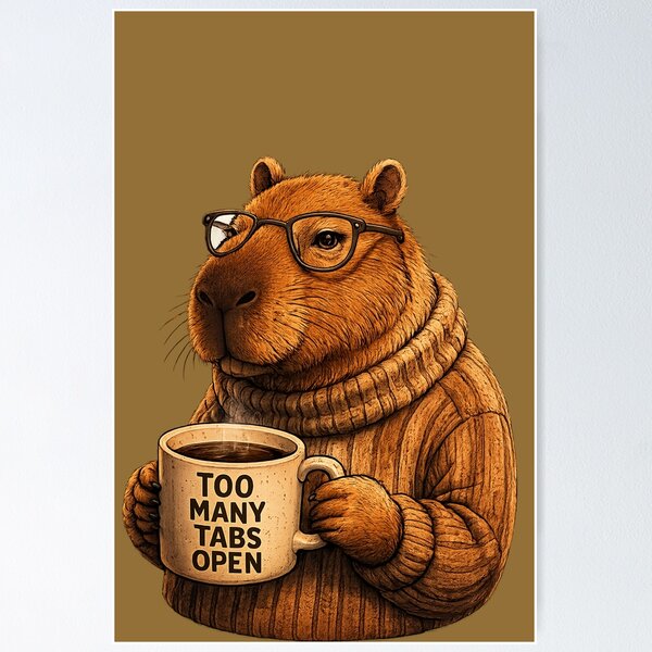 Item preview, Too Many Tabs Open designed and sold by BigBrainPrints.