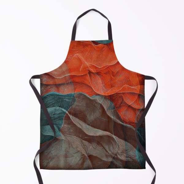 Item preview, Abstract Orange and Green Ruffles designed and sold by ZedColors.