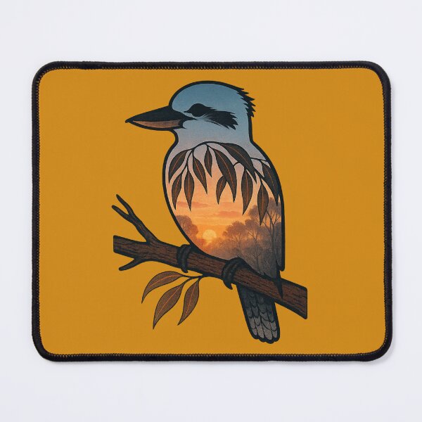 Item preview, Kookaburra Silhouette with Sunrise on Branch designed and sold by ChirpInc.