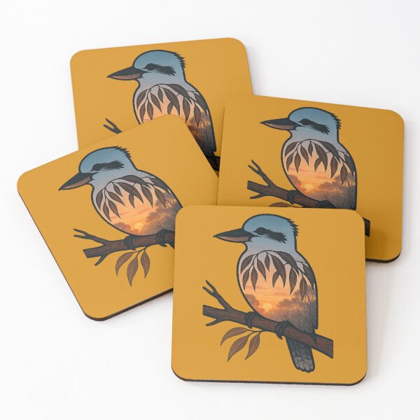 Item preview, Kookaburra Silhouette with Sunrise on Branch designed and sold by ChirpInc.