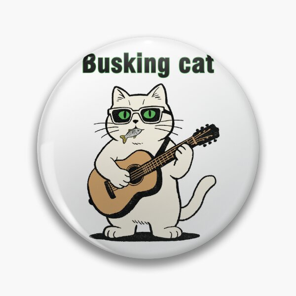 Item preview, Retro Busking Cat designed and sold by SugarCore.