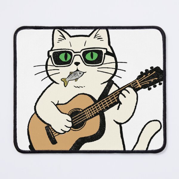 Item preview, Retro Busking Cat designed and sold by SugarCore.