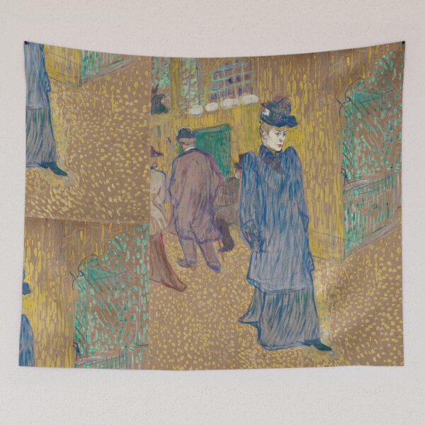 Item preview, Jane Avril Leaving the Moulin Rouge by Henri de Toulouse-Lautrec | Paris Nightlife Poster Print designed and sold by artofuniverse.