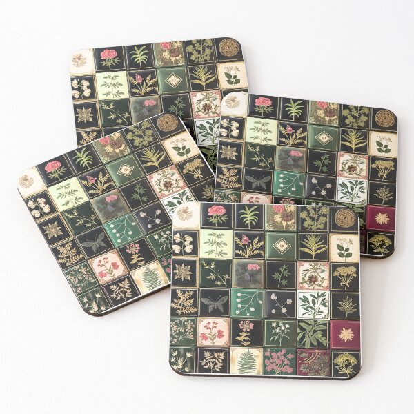 Item preview, ✨Dark Academia Botanical Tile Pattern✨ designed and sold by CheersTOGETHER.