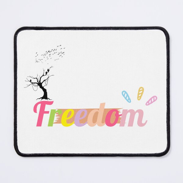 Item preview, Freedom Word Art with Flying Birds Design designed and sold by ammiespy.