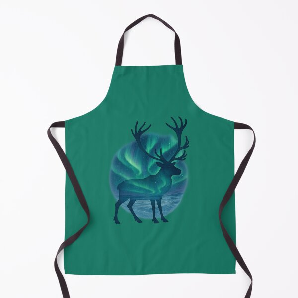 Item preview, Caribou Silhouette with Northern Lights designed and sold by ChirpInc.