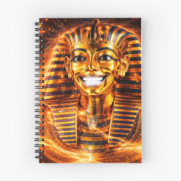 Item preview, King Tutankhamun with Fiery Lotus Glow | Ancient Egypt Art designed and sold by GulfSignature.