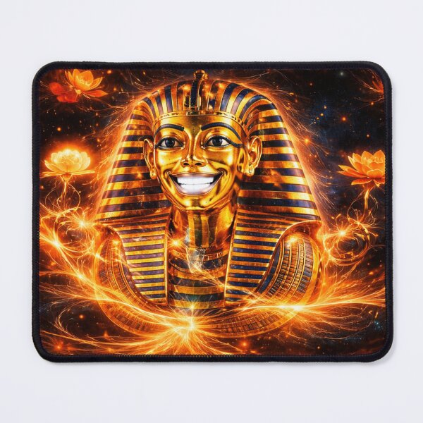 Item preview, King Tutankhamun with Fiery Lotus Glow | Ancient Egypt Art designed and sold by GulfSignature.
