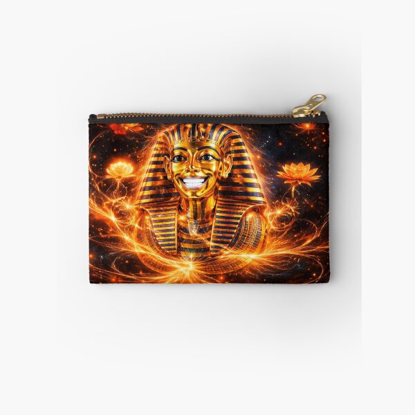 Item preview, King Tutankhamun with Fiery Lotus Glow | Ancient Egypt Art designed and sold by GulfSignature.