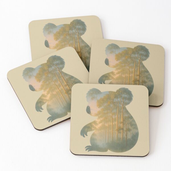 Item preview, Koala Silhouette with Misty Eucalyptus Forest designed and sold by ChirpInc.