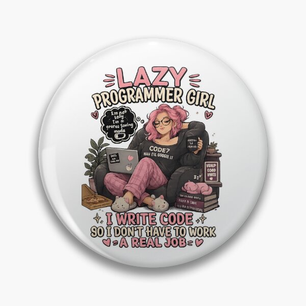 Item preview, Lazy Programmer Girl – Funny Coding designed and sold by YamiSociety.