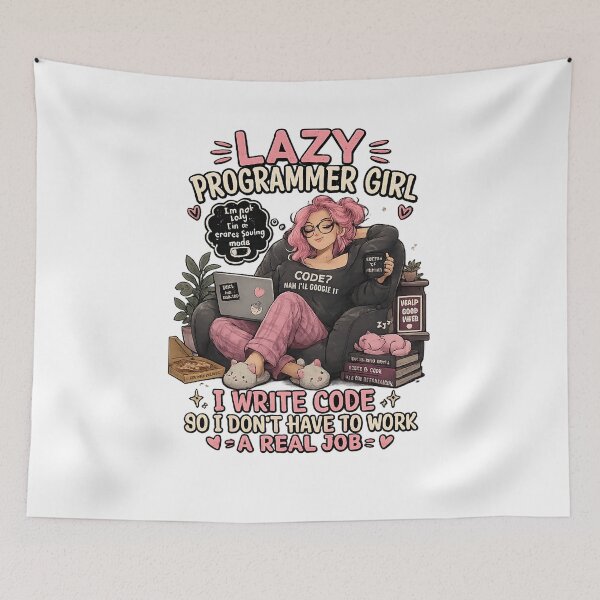 Item preview, Lazy Programmer Girl – Funny Coding designed and sold by YamiSociety.