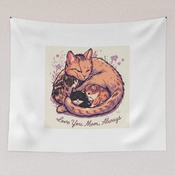 Item preview, Love You Mom Always Cat Family designed and sold by Sky-bully.