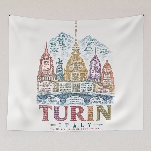 Item preview, Turin Italy Mole Antonelliana Piazza Vittorio Veneto Torino Skyline designed and sold by Places On Earth.
