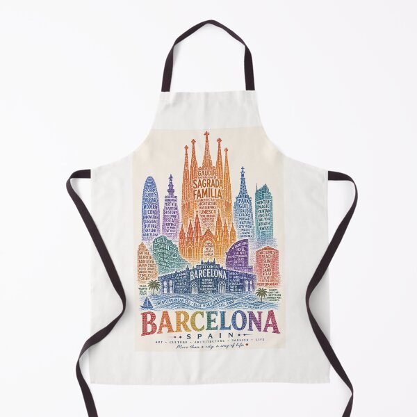 Item preview, Barcelona Spain Sagrada Familia Gaudi Mediterranean Skyline designed and sold by Places On Earth.