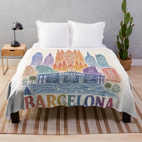 Item preview, Barcelona Spain Sagrada Familia Gaudi Mediterranean Skyline designed and sold by Places On Earth.