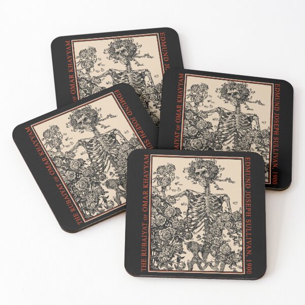 Item preview, Rubaiyat of Omar Khayyam, Vintage Art, Gothic, Skeleton & Roses designed and sold by Proverbial Wisdom Design.